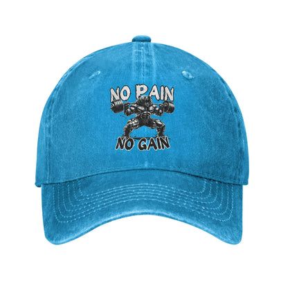 No Pain No Gain Washed Baseball Cap