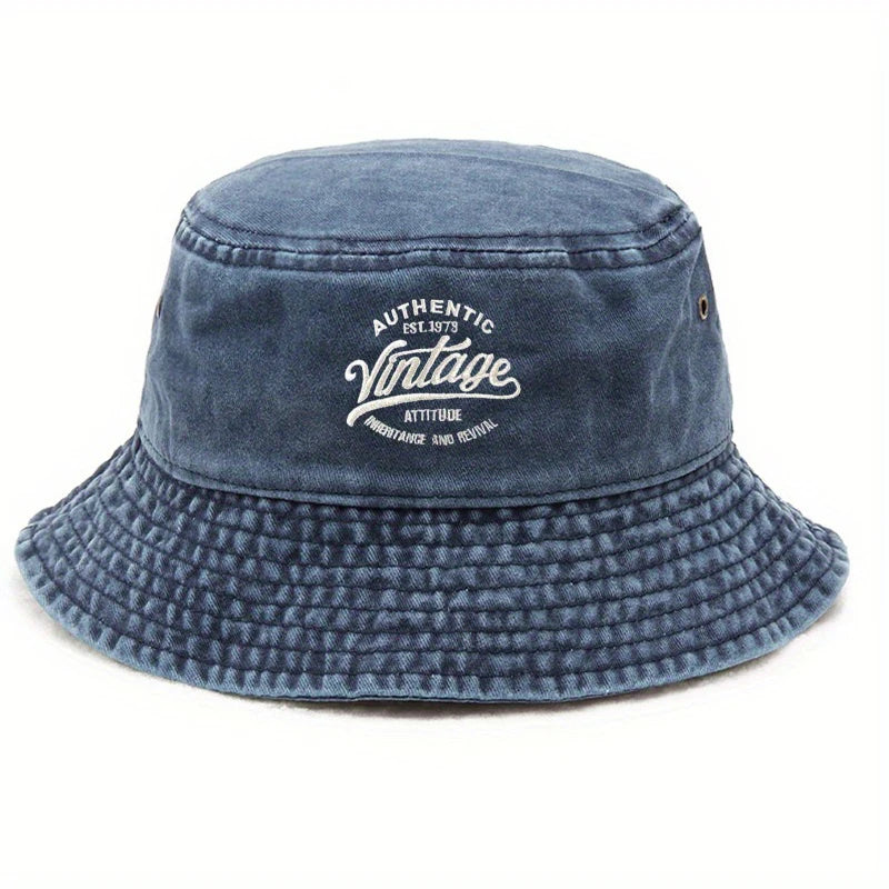 Retro Washed Distressed Vintage Outdoor UV Protection Bucket Hat