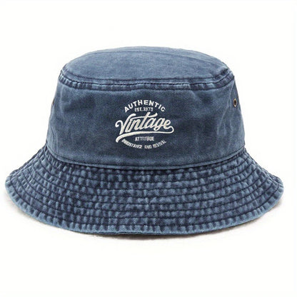 Retro Washed Distressed Vintage Outdoor UV Protection Bucket Hat