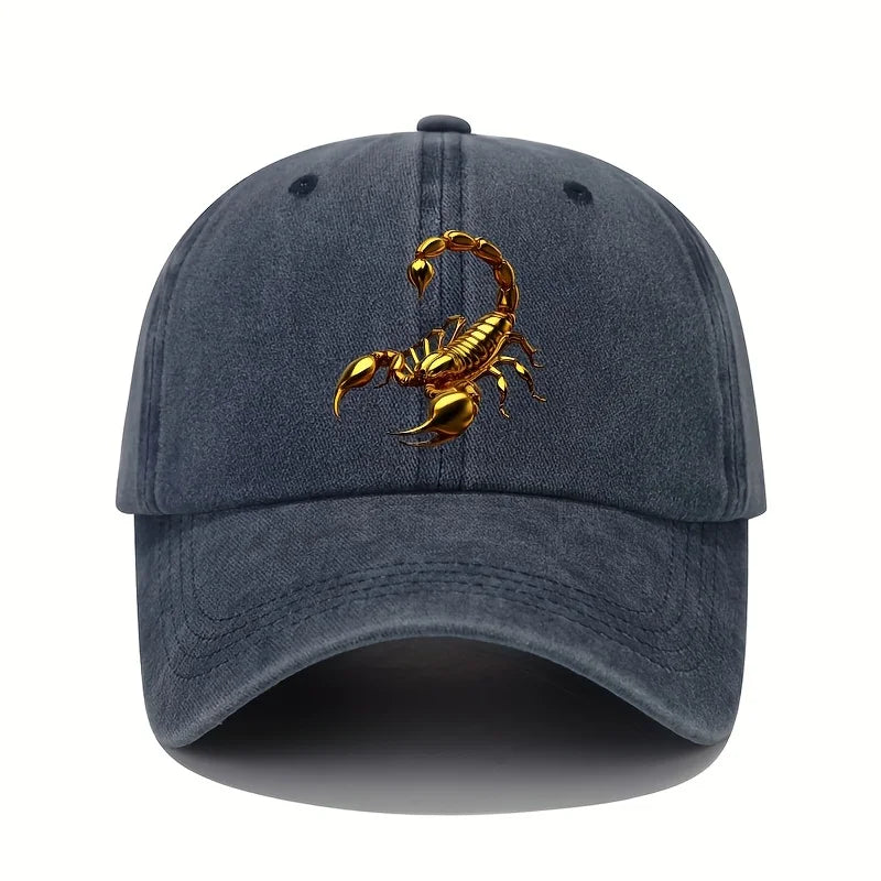 Golden Scorpion Printed Adjustable Baseball Cap