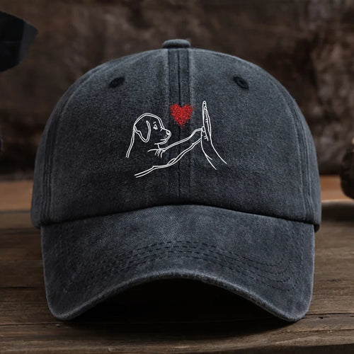 Dog Love High Five Printed Baseball Hat