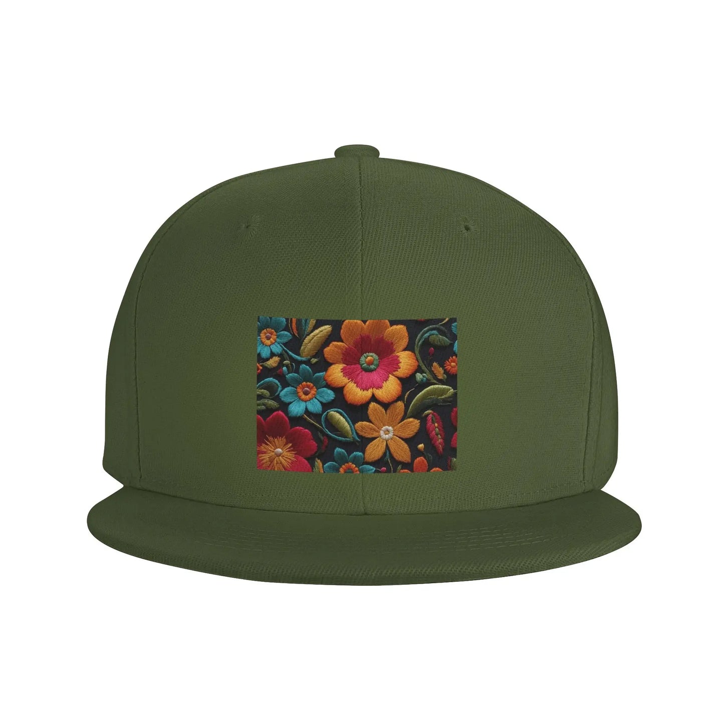 Mexican Vintage Floral Rebozo Pattern Snapback Cap