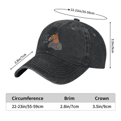 Bojack Horseman Washed Denim Snapback Baseball Cap