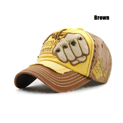Fist Rivet Patch Adjustable Baseball Cap