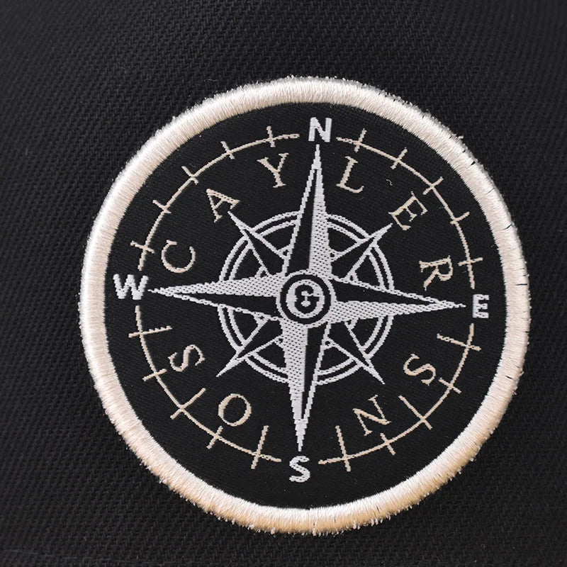 Fashion Embroidery Flat Brim Snapback Cap