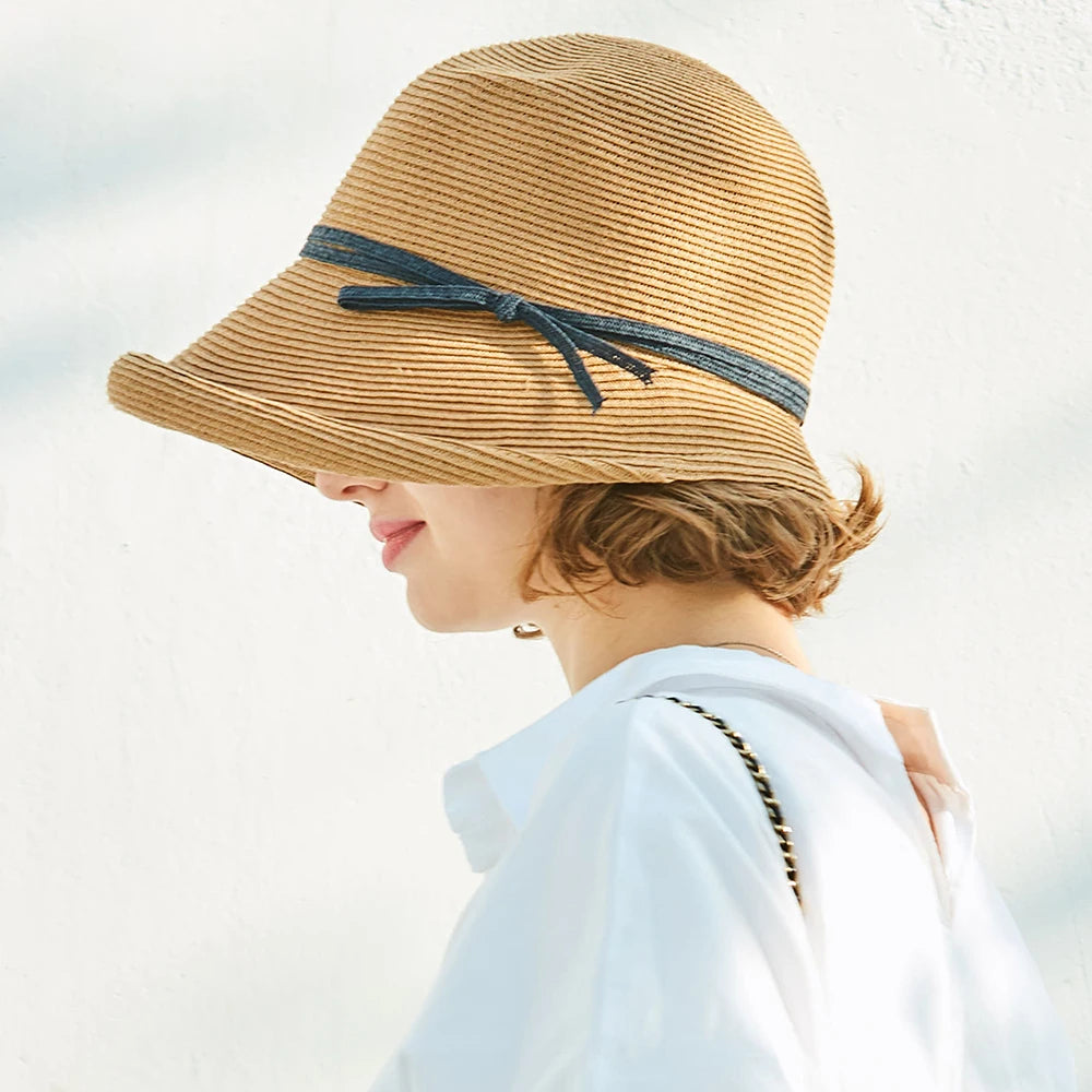 French Straw Bonnet Bucket Hat
