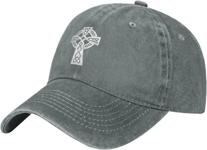 Celtic Cross Washed Cotton Casual Baseball Cap