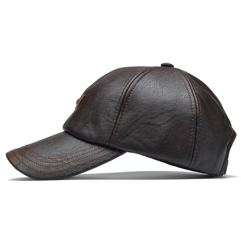 Leather Hip Hop Snapback Cap