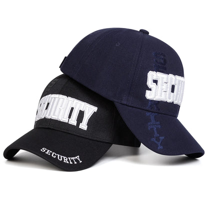 Unisex SECURITY Letter Embroidery Baseball Caps
