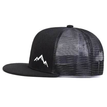 Unisex Mountain Embroidery Hip-hop Net Hats