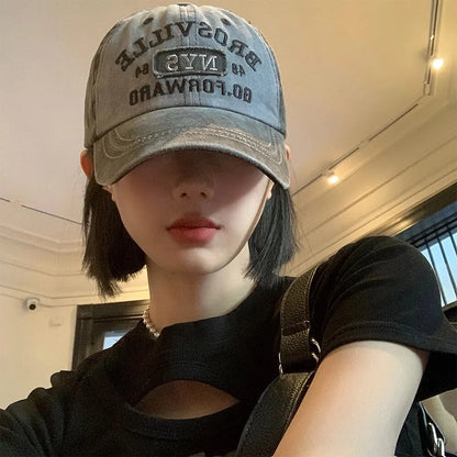 American Retro Letter Washed Baseball Cap