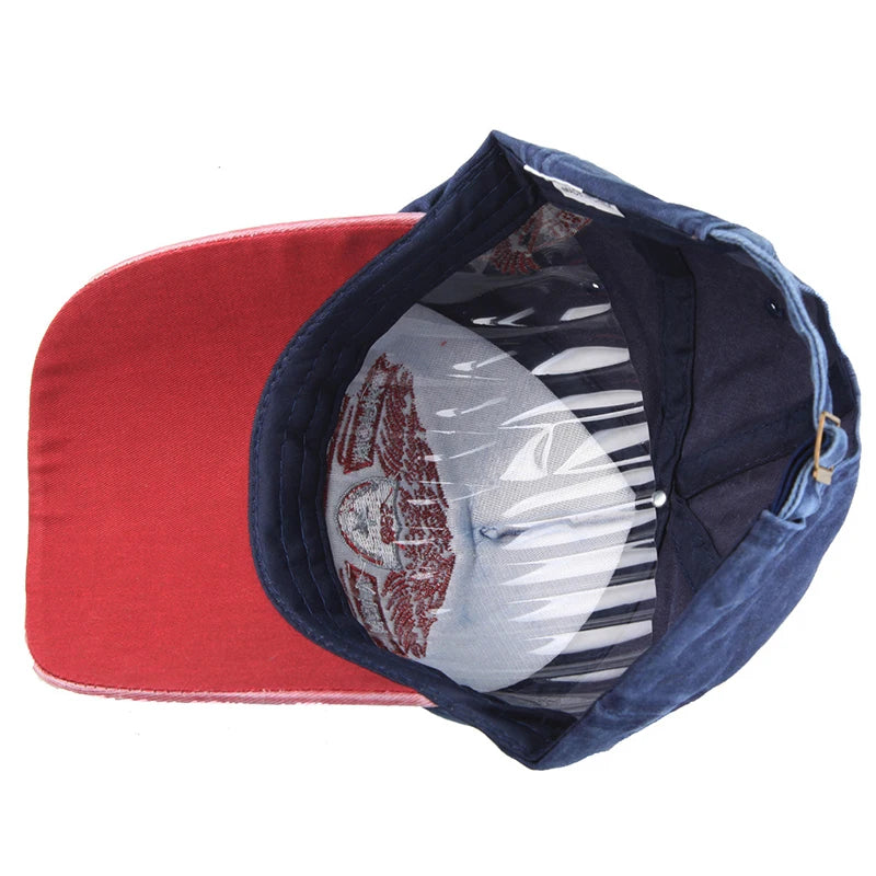 Unisex Washed Cotton Letter Adjustable Baseball Cap