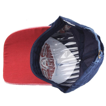Unisex Washed Cotton Letter Adjustable Baseball Cap