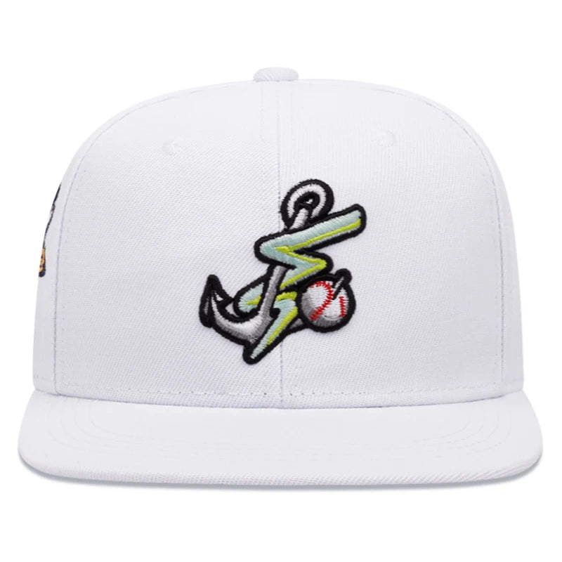 Tennis Hook Embroidery Flat Brim Hip Hop Cap Unisex