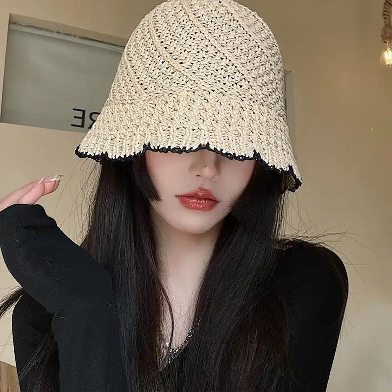 Foldable Solid Edge Sun Bucket Hat