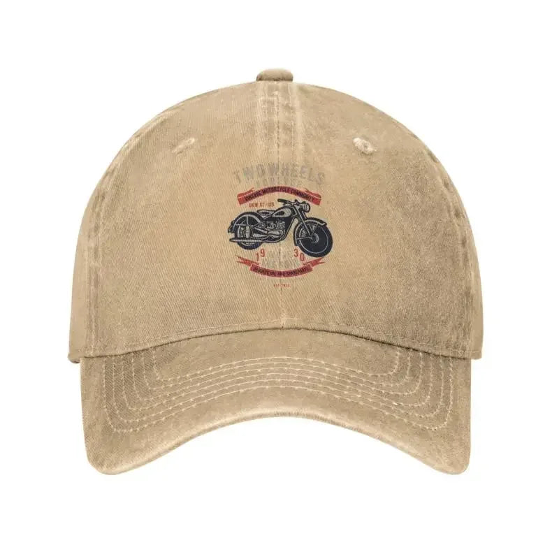 Vintage Cotton Motorcycle Community Adjustable Baseball Cap