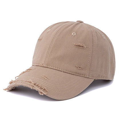Washed Cotton Retro Distressed Baseball Cap