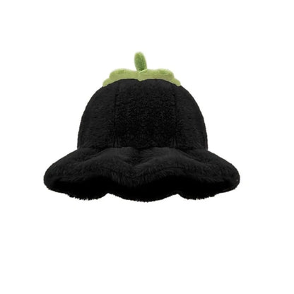 Cute Tomato Plush Winter Bucket Hat