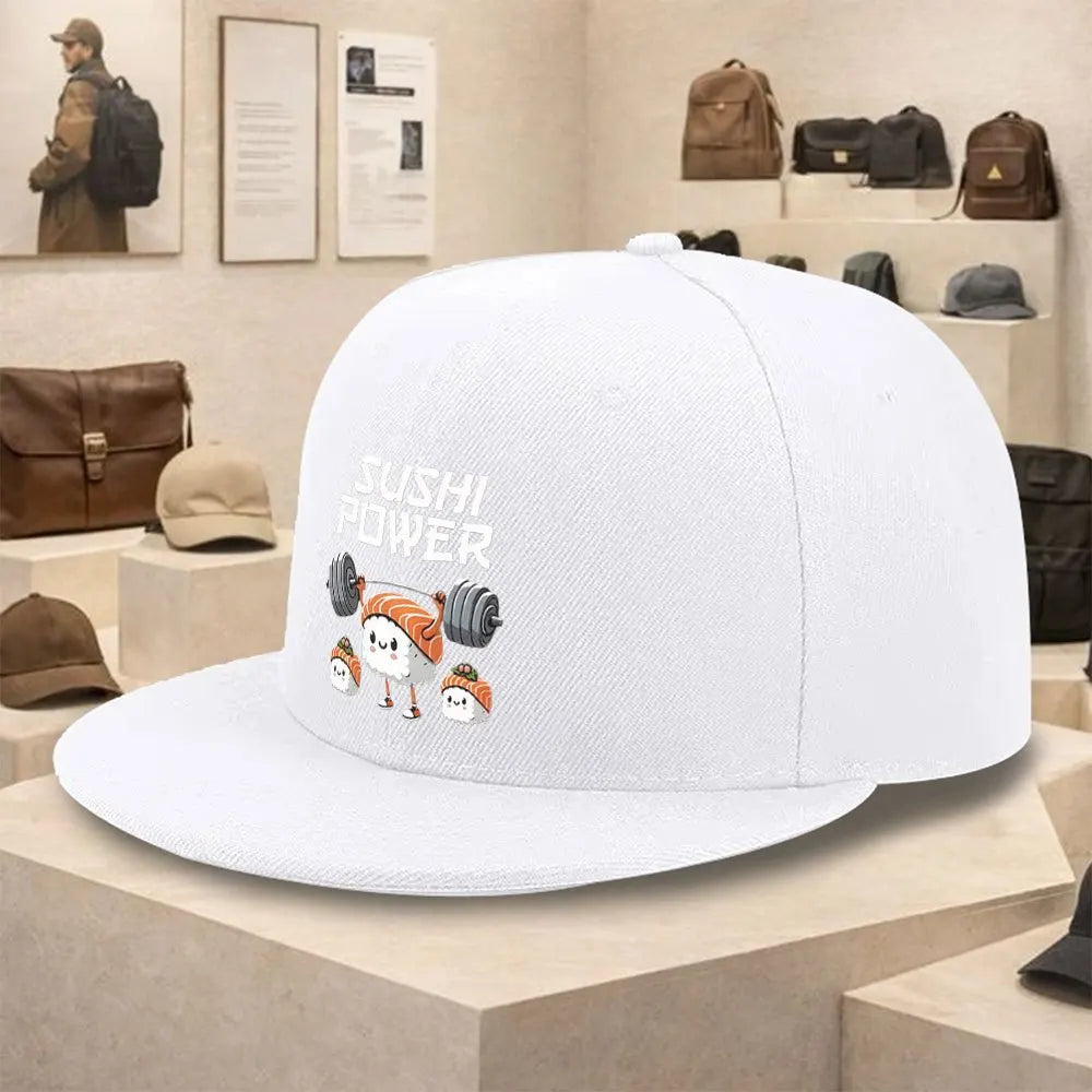 Sushi Power Weightlifting Street Style Snapback Cap
