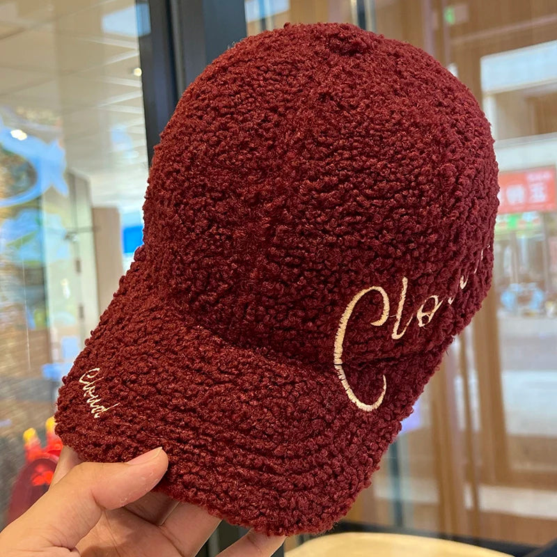 Autumn Winter Embroidered Letter Baseball Cap