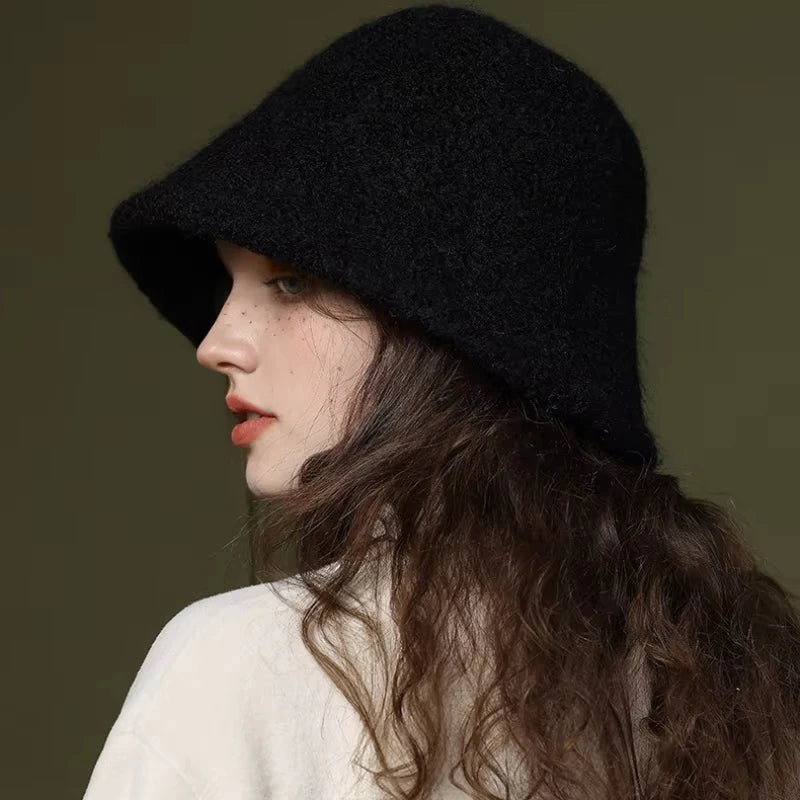 Winter Windproof Simple Design Bucket Hat