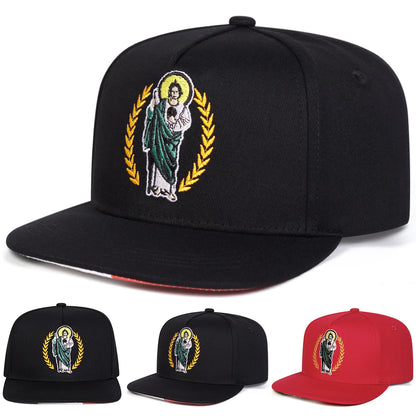Unisex Wheat Embroidered Casual Hip Hop Snapback Cap