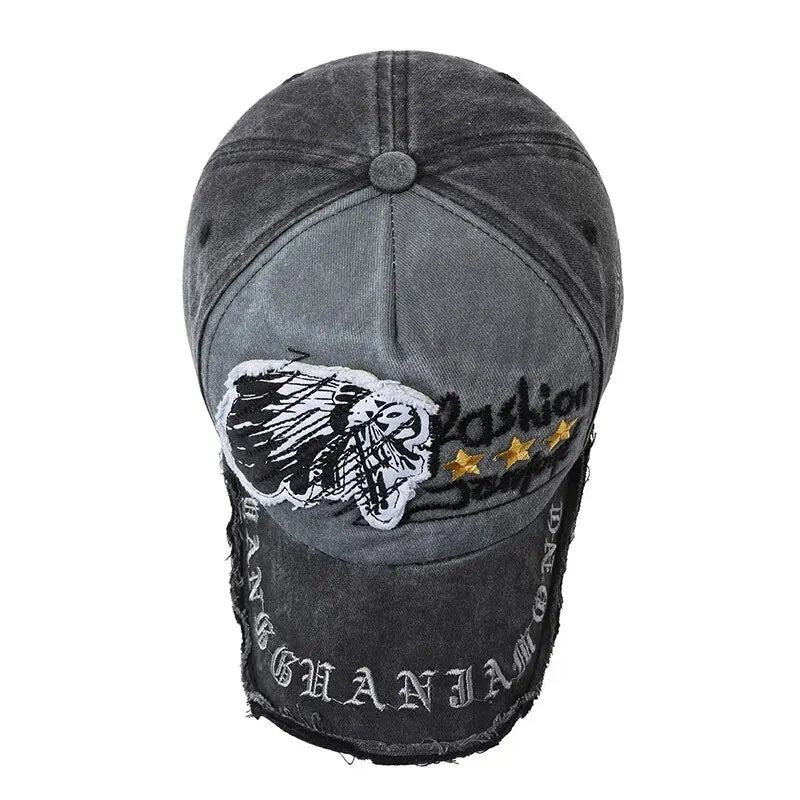 Retro Letter Embroidery Baseball Cap Men