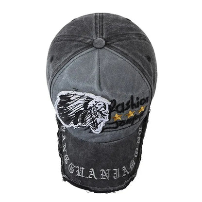 Retro Letter Embroidery Baseball Cap Men