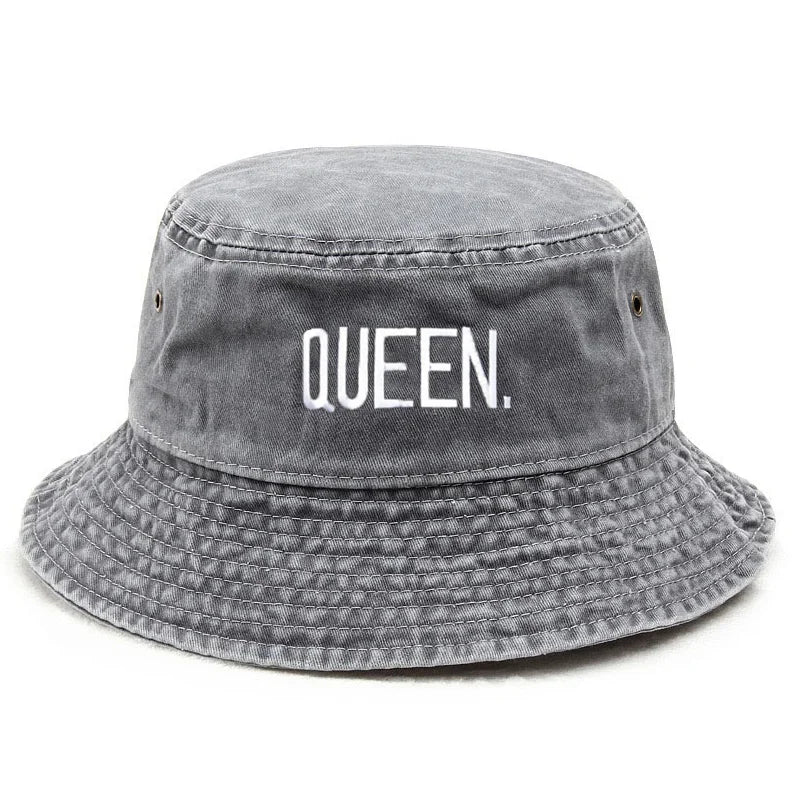 Custom Queen Embroidered Vintage Hip Hop Bucket Hat