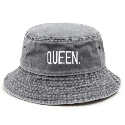 Custom Queen Embroidered Vintage Hip Hop Bucket Hat