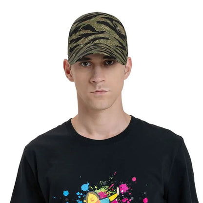 Tiger Stripe Camouflage Military Baseball Cap