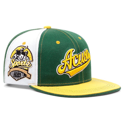 ACUSA Color Block Flat Brim Snapback Cap