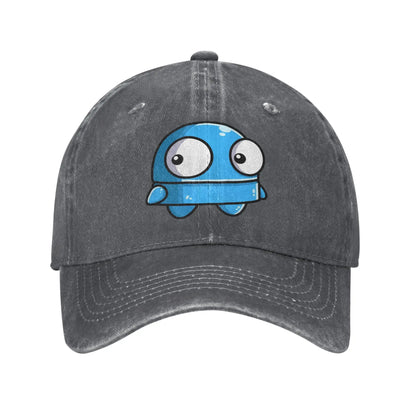 Vintage REPO Robot Horror Anime Denim Baseball Cap