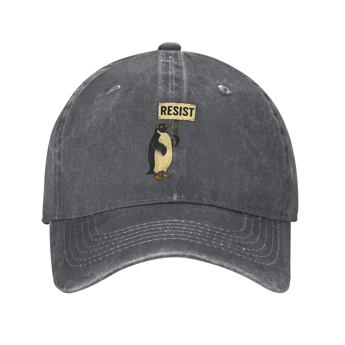 Penguins Resist Protest Adjustable Trucker Baseball Cap