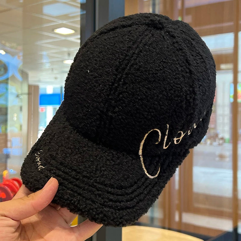 Autumn Winter Embroidered Letter Baseball Cap