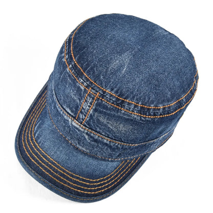 VOBOOM Washed Denim Army Baseball Cap