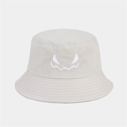 Halloween Pumpkin Embroidery Bucket Hat Double Sides