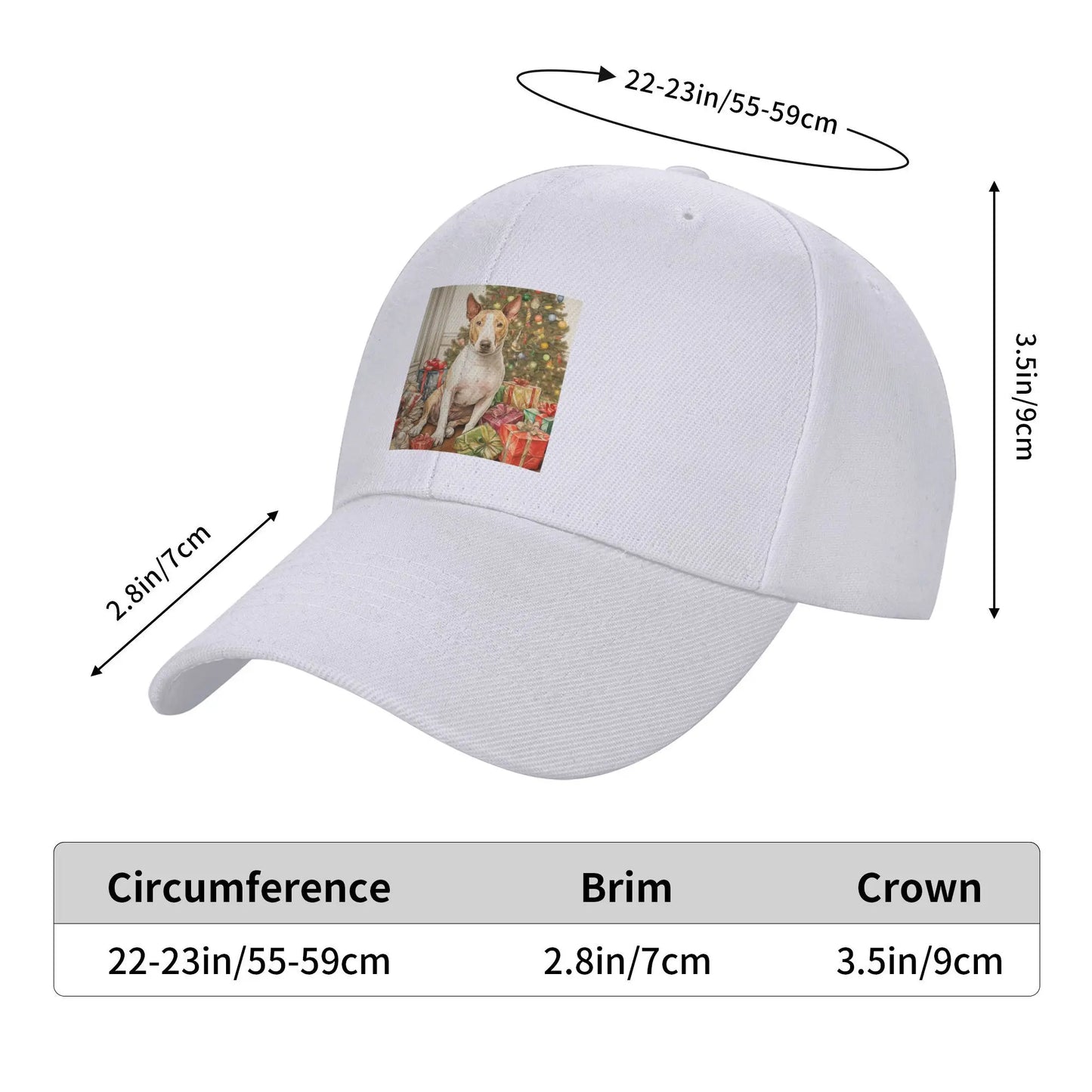 Christmas Staffordshire Bull Terrier Baseball Cap
