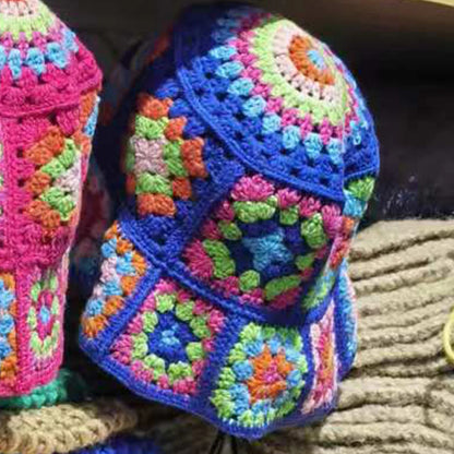 Colorful Crochet Woolen Bucket Hat