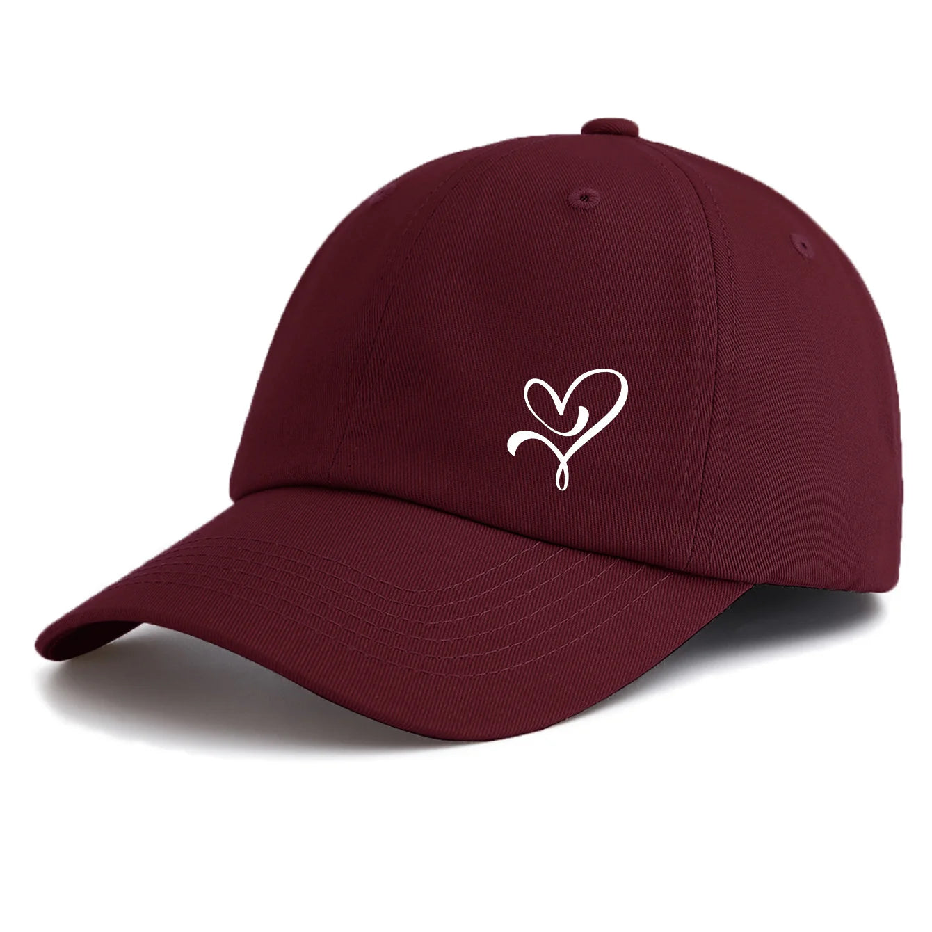 Minimalist Heart Print Retro Dad Baseball Cap