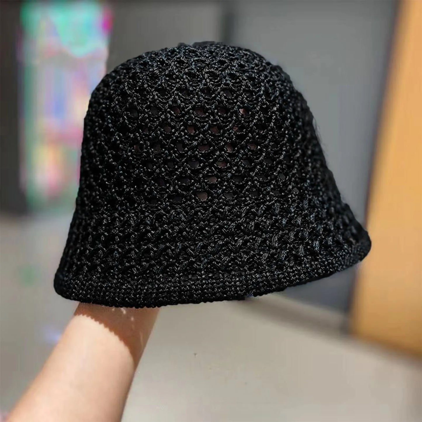 Korean Straw Handwoven Summer Bucket Hat
