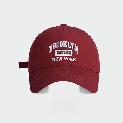 Brooklyn Embroidered Cotton Snapback Baseball Cap