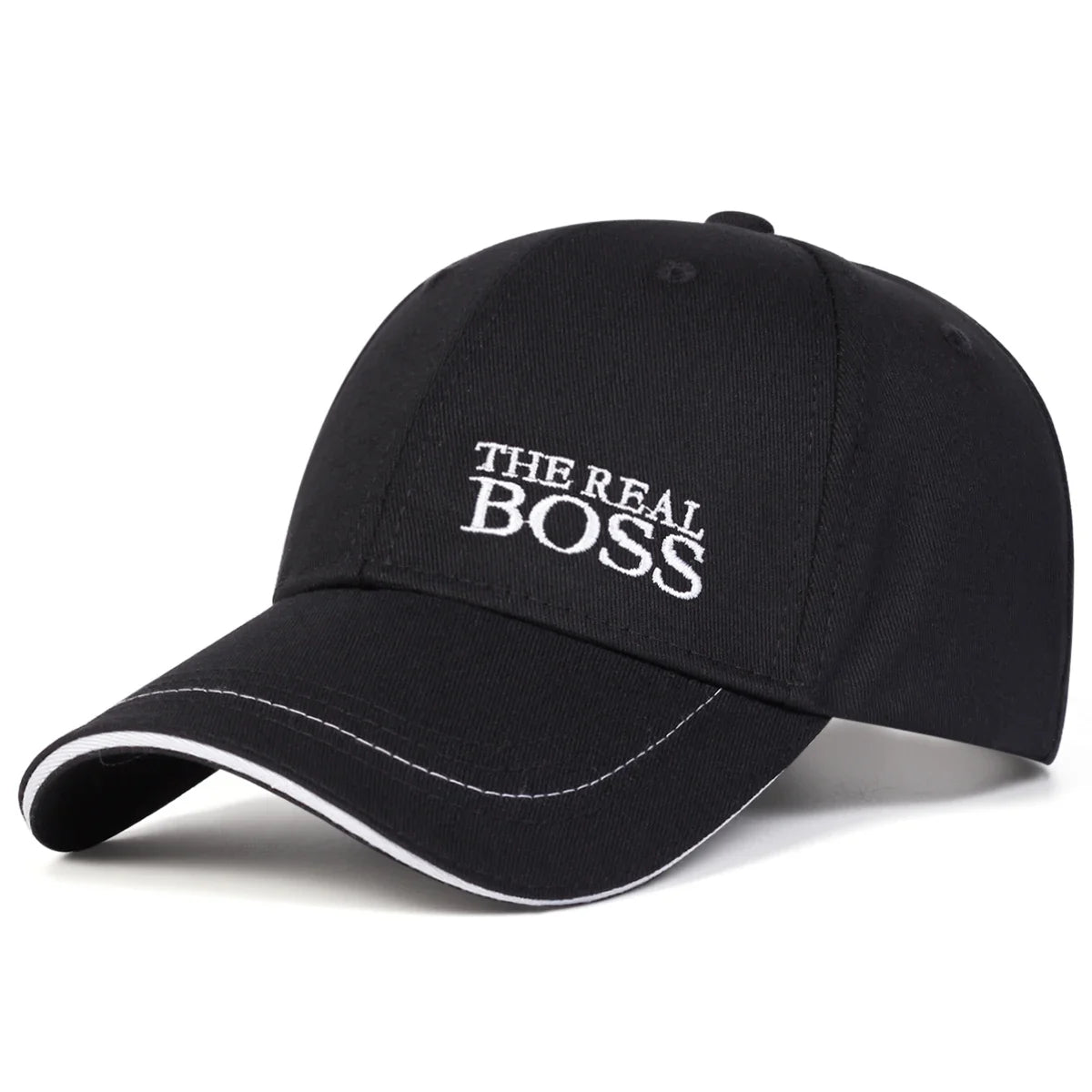 Unisex THE REAL BOSS Letter Embroidery Baseball Caps