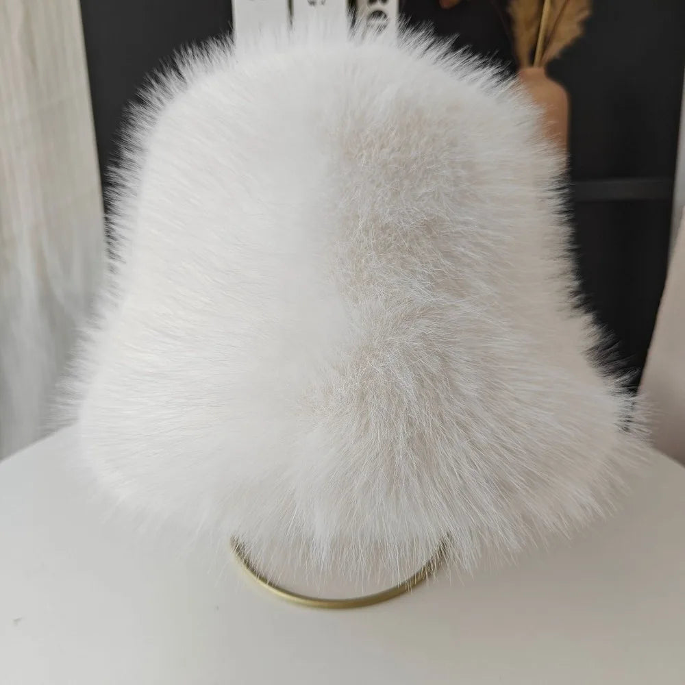 Warm Fluffy Fur Fisherman Bucket Hat