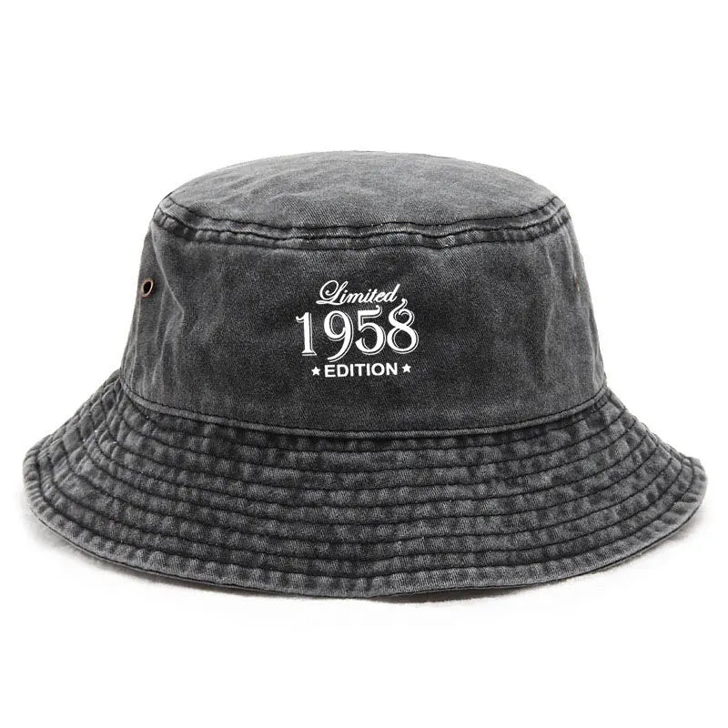 Vintage Washed Cotton Fisherman Bucket Cap