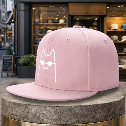 Cool Cat Wearing Sunglasses Street Snapback Cap