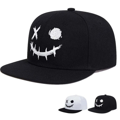 Unisex Halloween Pumpkin Embroidery Flat Brim Hip Hop Baseball Cap