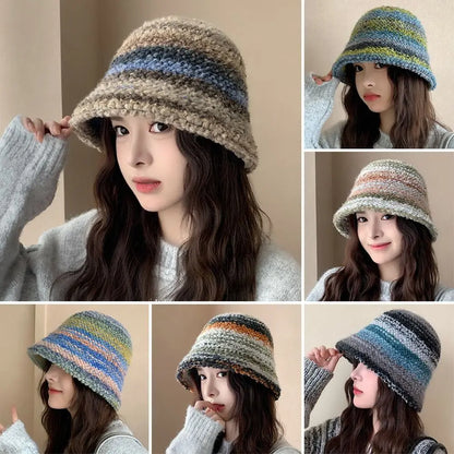 Women's Dopamine Faux Fur Plush Bucket Hat