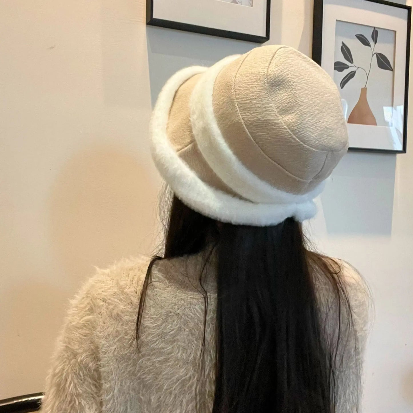 Women Plush Winter Ear Protection Bucket Hat