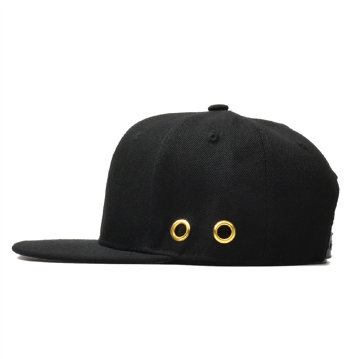 Solid Black Adjustable Hip Hop Snapback Cap